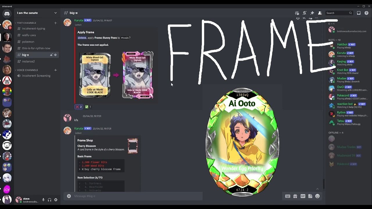 How to get Frames in Karuta and What are the Extra Benefits