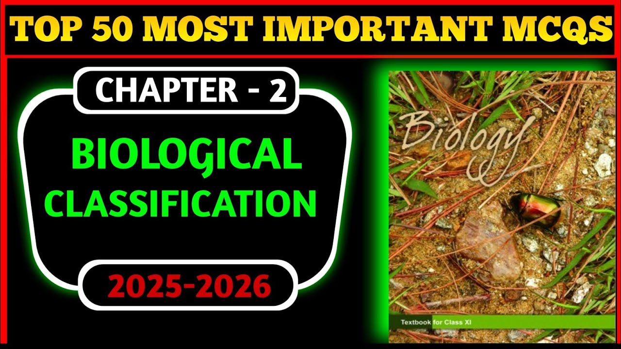 Class 11 Biology || Biological Classification MCQ || NCERT Based Questions || CBSE 2025-26