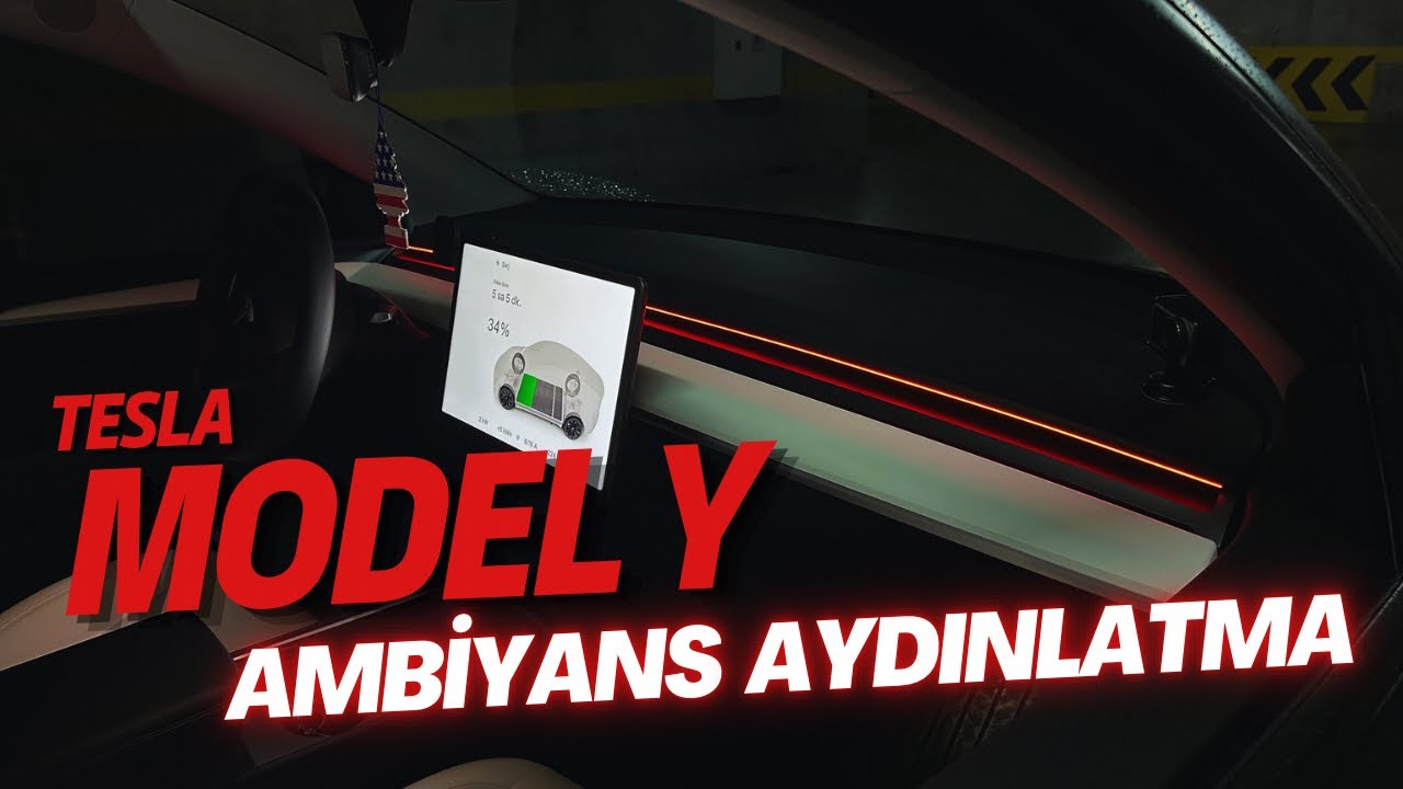 Tesla Model Y Ambiyans Aydınlatma Kolay Montaj Kiti | YENİ!