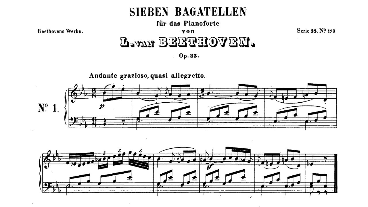 Beethoven: Bagatelles, Op. 33 - Alicia de Larrocha, 1979 - London CS 7179 - Complete