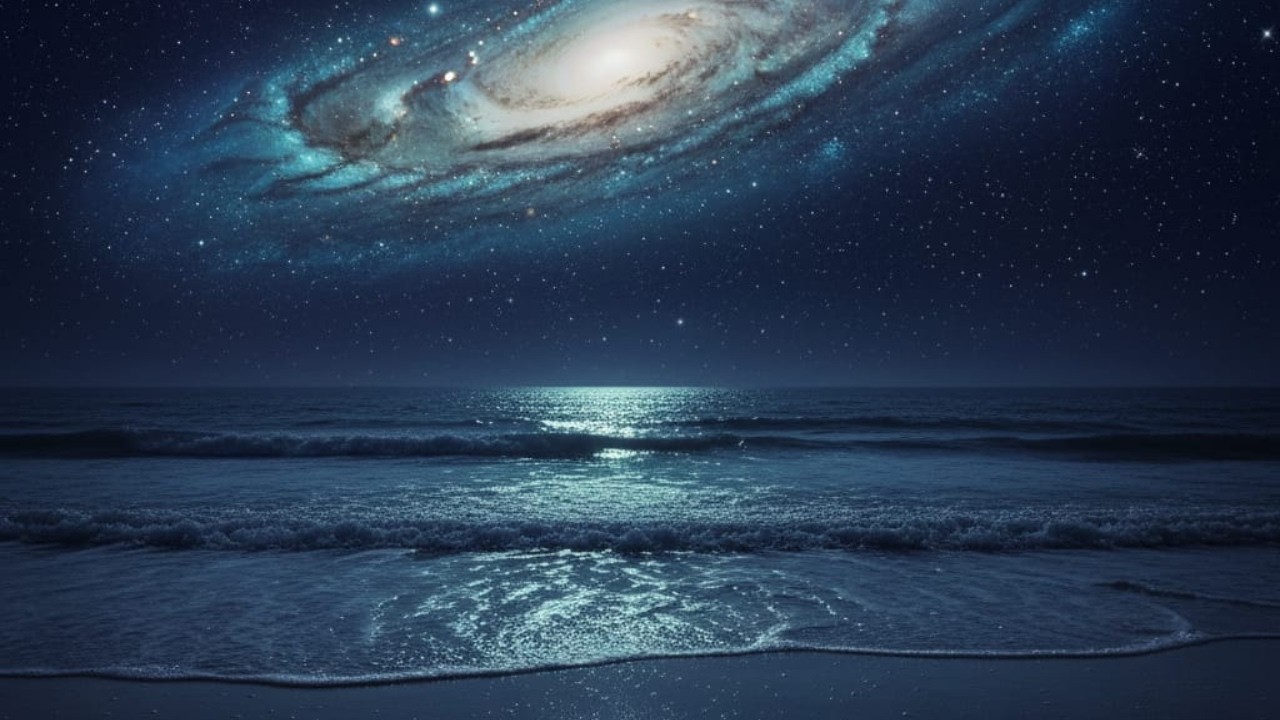 8 Horas Olas Galaxia 🌊✨ Música Zen para Dormir Profundo y Estudiar