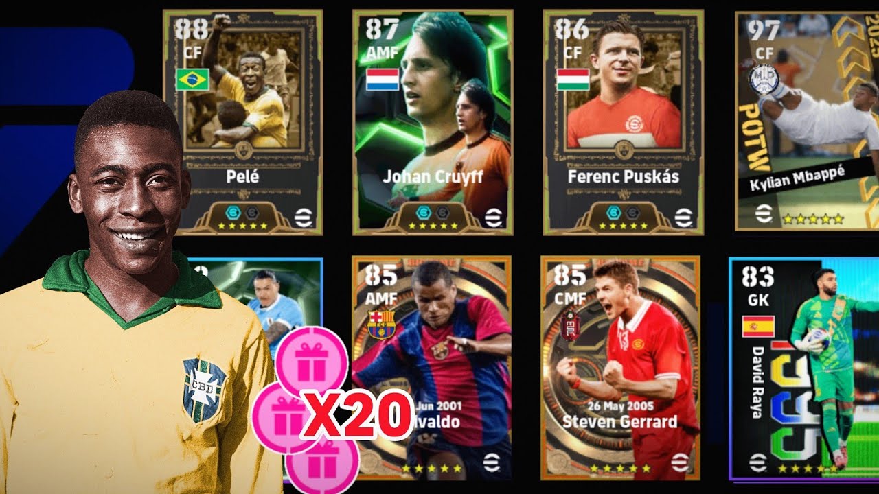 Новинка!! 🎉🎁 X20 Rewards Big Time Pack открывает eFootball 2025 | Эпический Пеле с рейтингом 108 🔥