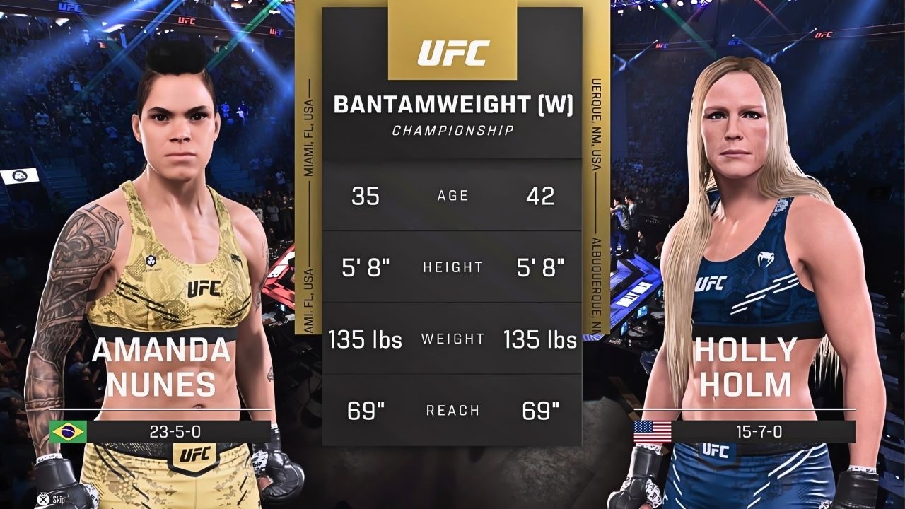 EA Sports UFC 5 Amanda Nunes vs Hollly Holm Next Gen P55 Gameplay 1080P 60FPS