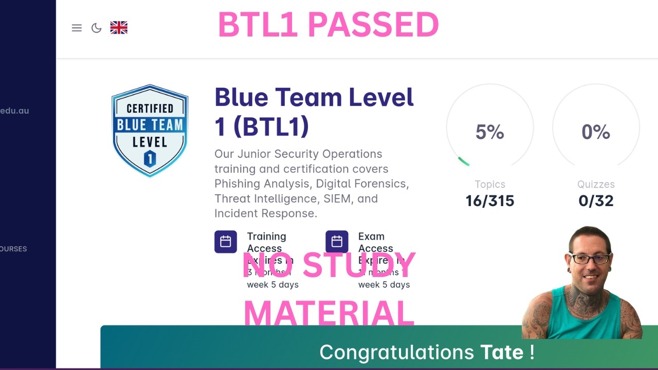 Я сдал BTL1 &mdash; без обучающего курса, только лабораторные работы