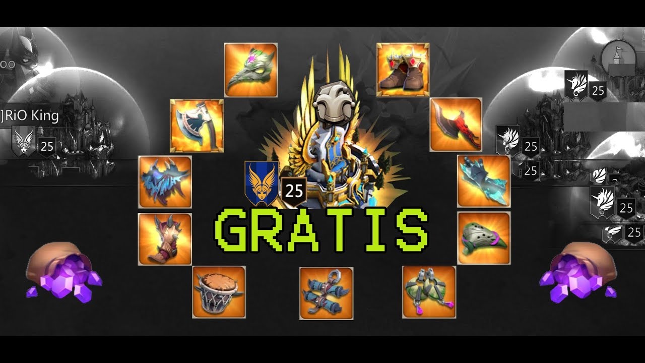 EQUIPAMIENTO 50, 55, 60 y Dios de la Guerra GRATIS | Mobile Royale ES
