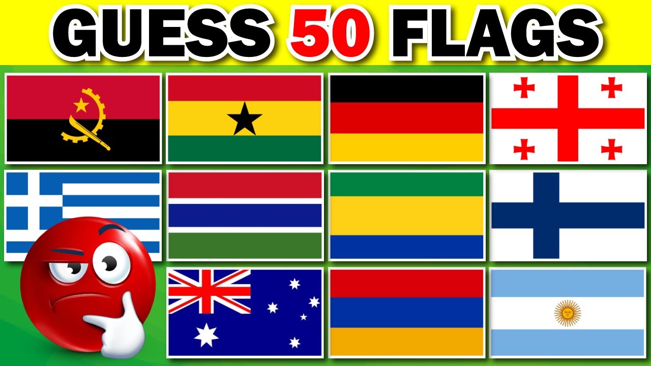 Country Flag Quiz Challenge | Guess 50 flags🤔🏳️