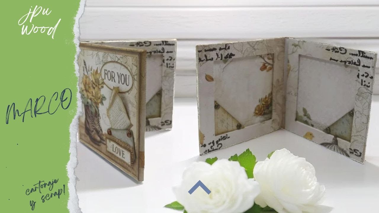 ✂️Marco de Fotos con Cartón📖 | DIY Scrapbooking Fácil y Elegante💕