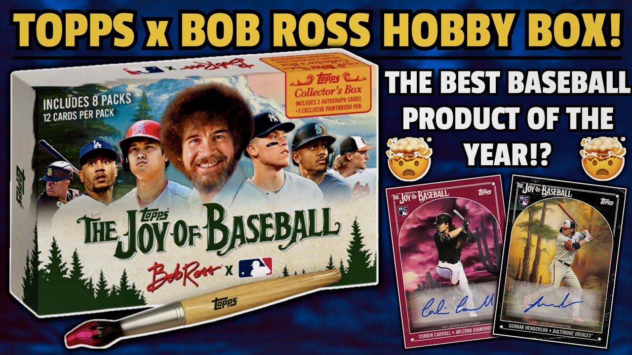 *MY FAVORITE BASEBALL SET OF ALL-TIME!🔥 BOB ROSS TOPPS BASEBALL HOBBY BOX REVIEW!⚾️
