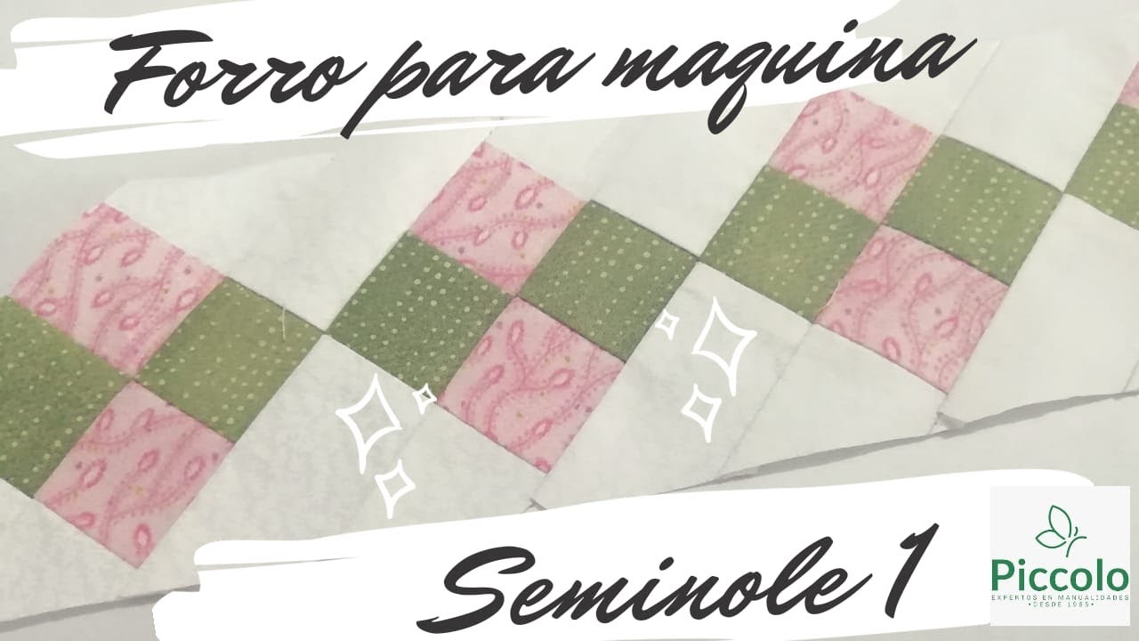 Forro para maquina de coser en Patchwork: clase 1. seminole en t&eacute;cnica lineal