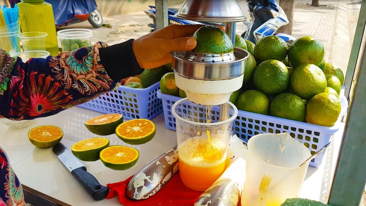 Khám phá thiên đường bán cam ép vỉa hè lớn nhất Sài Gòn | street food of saigon