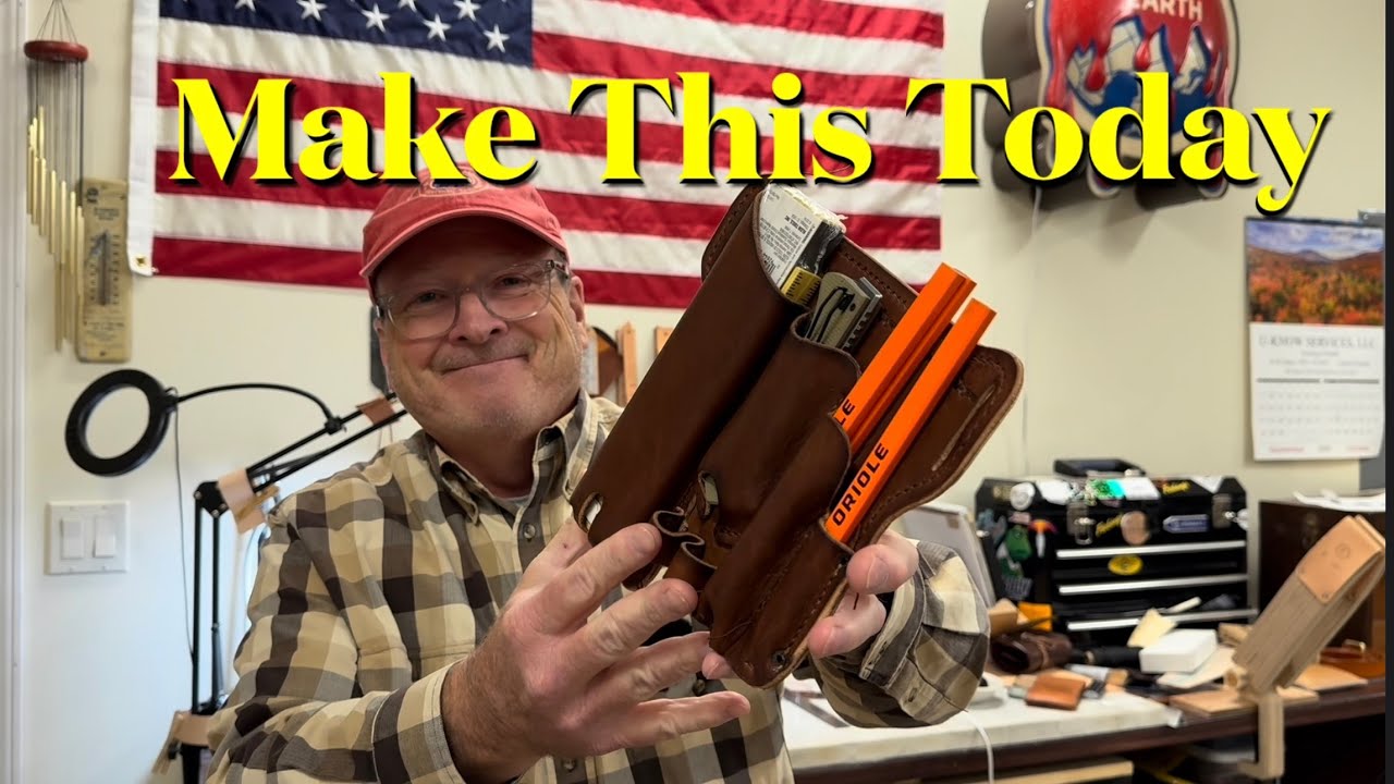 How To Make A Custom Leather Tool Bag /Custom Leather Tool Pouch #leathercraft #leatherwork #leather