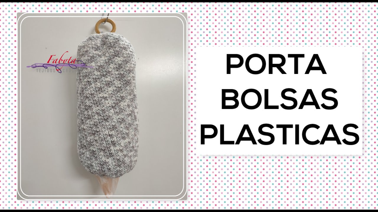 Porta bolsas de plastico en crochet o Bolsero para la cocina
