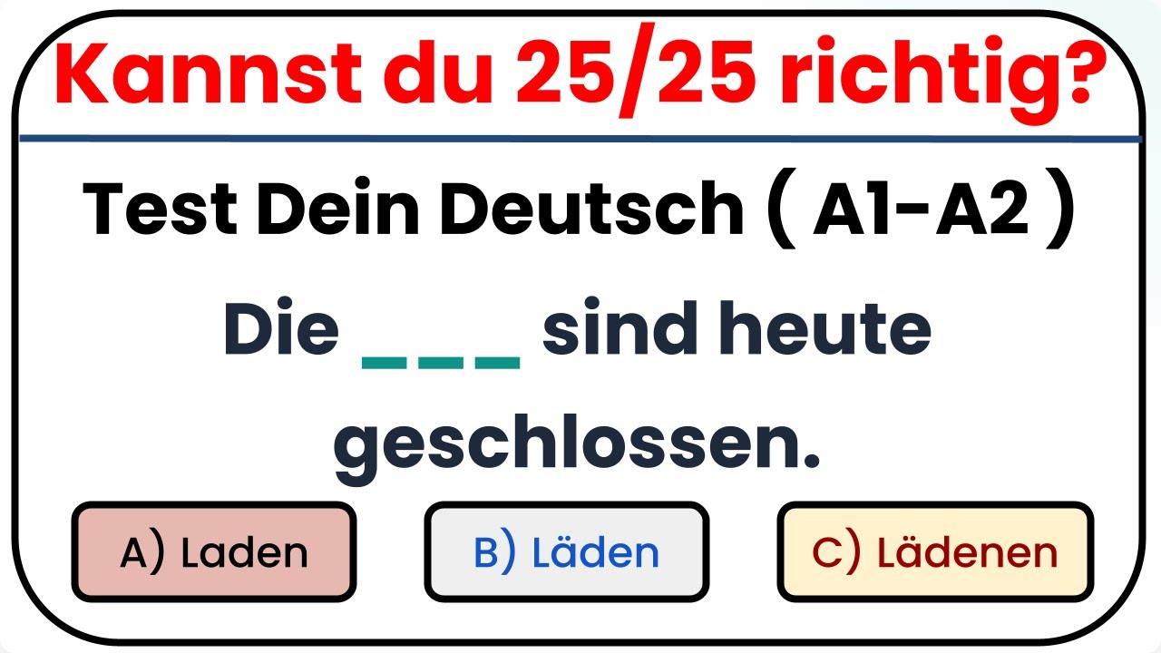 German Plural Ending Quiz (A1-A2) — Test Your Deutsch! 🇩🇪