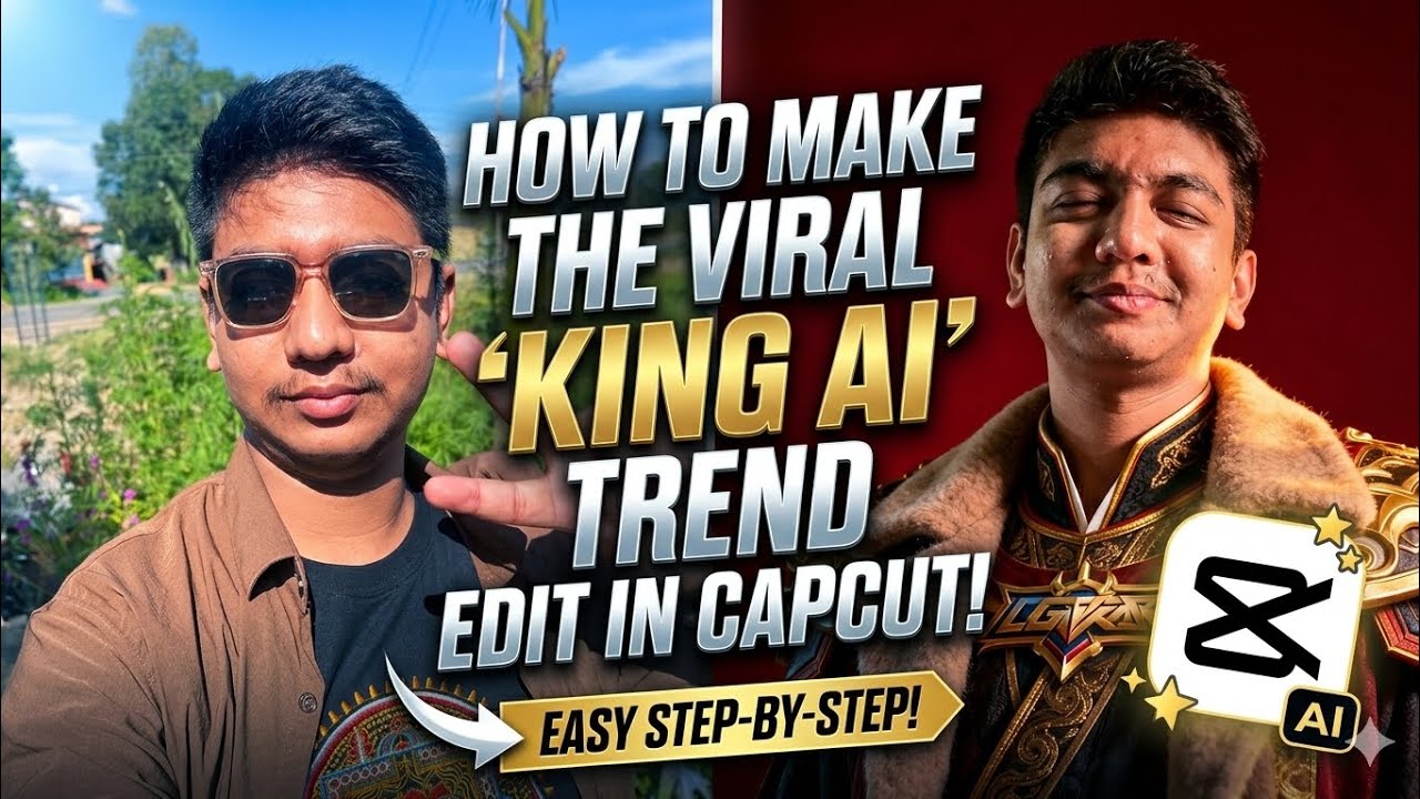 How to make the viral king ai trend edit in capcut|easy step by step |capcut trend tutorial 