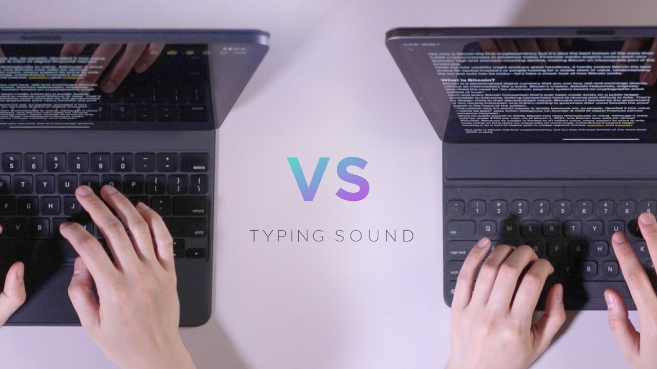 [Magic Keyboard vs Smart Keyboard Folio] Typing Sound
