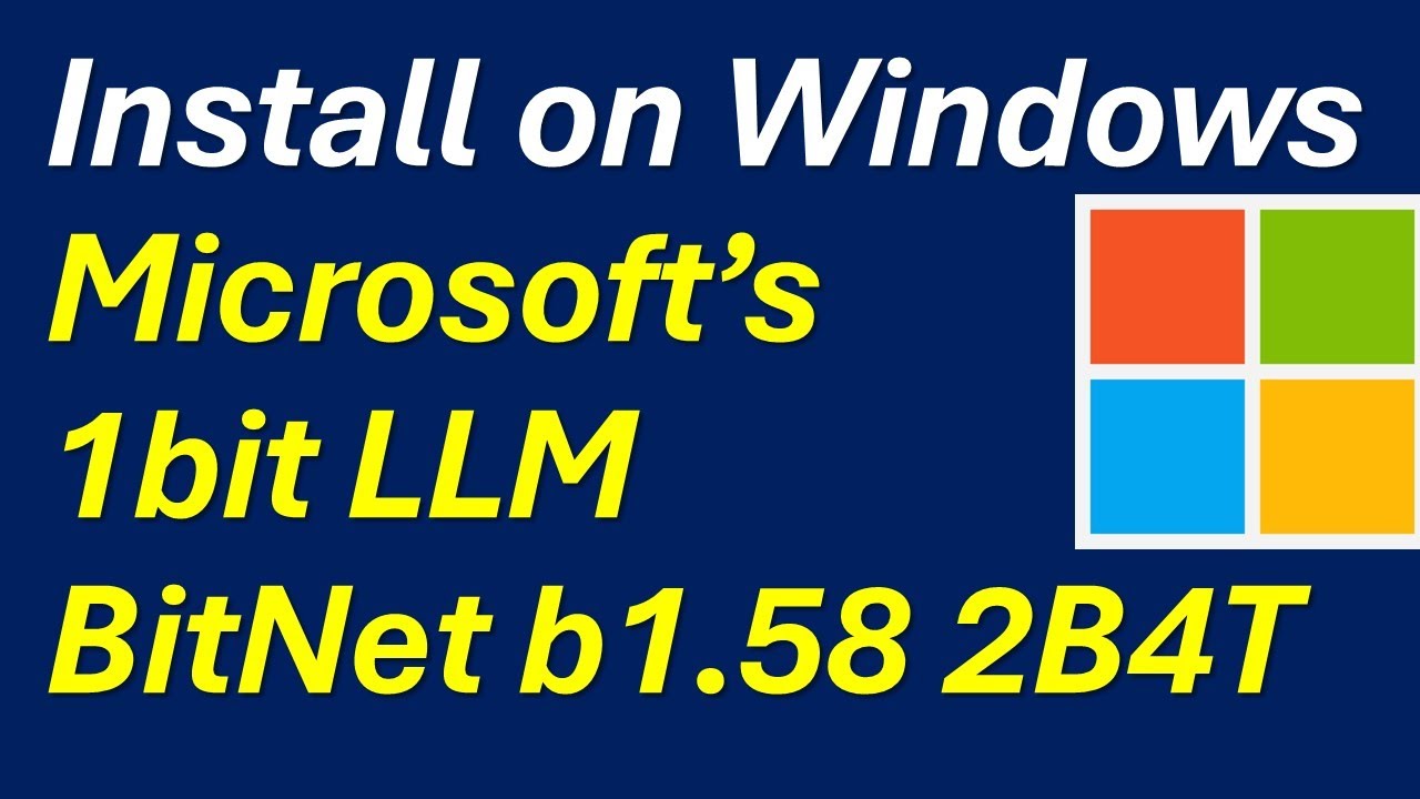 BitNet b1.58 2B4T : Install on Windows Microsoft's 1-bit revolutionary LLM
