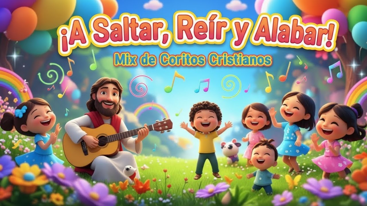 🎶A Saltar, Reír y Alabar 🙏 22 Minutos Mix de Coritos Infantiles