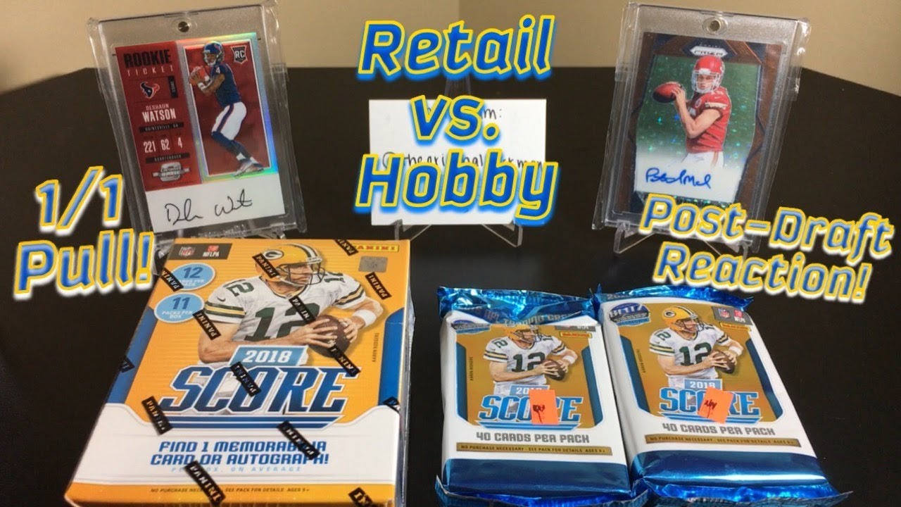 Retail vs. Hobby - 2018 Panini Score Football Retail Blaster Box & 2 Jumbo Hobby Packs!