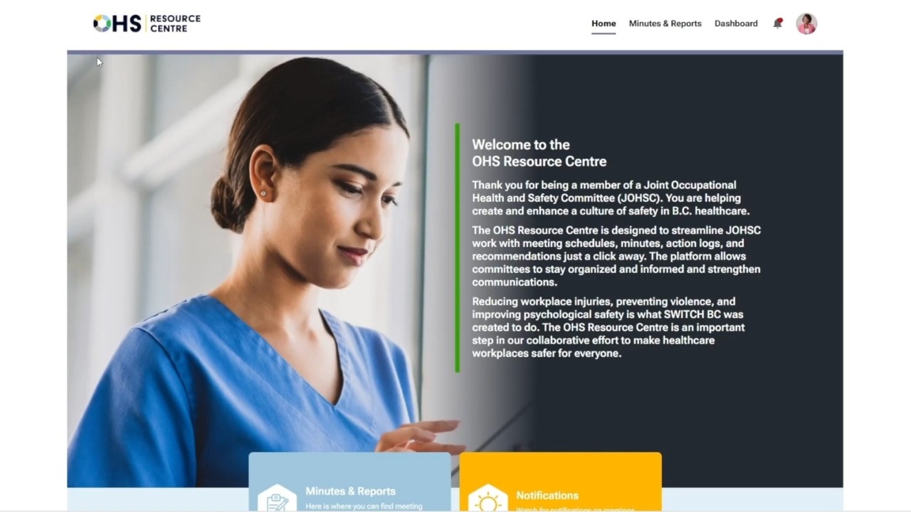 SWITCH BC OHS Resource Centre Demo
