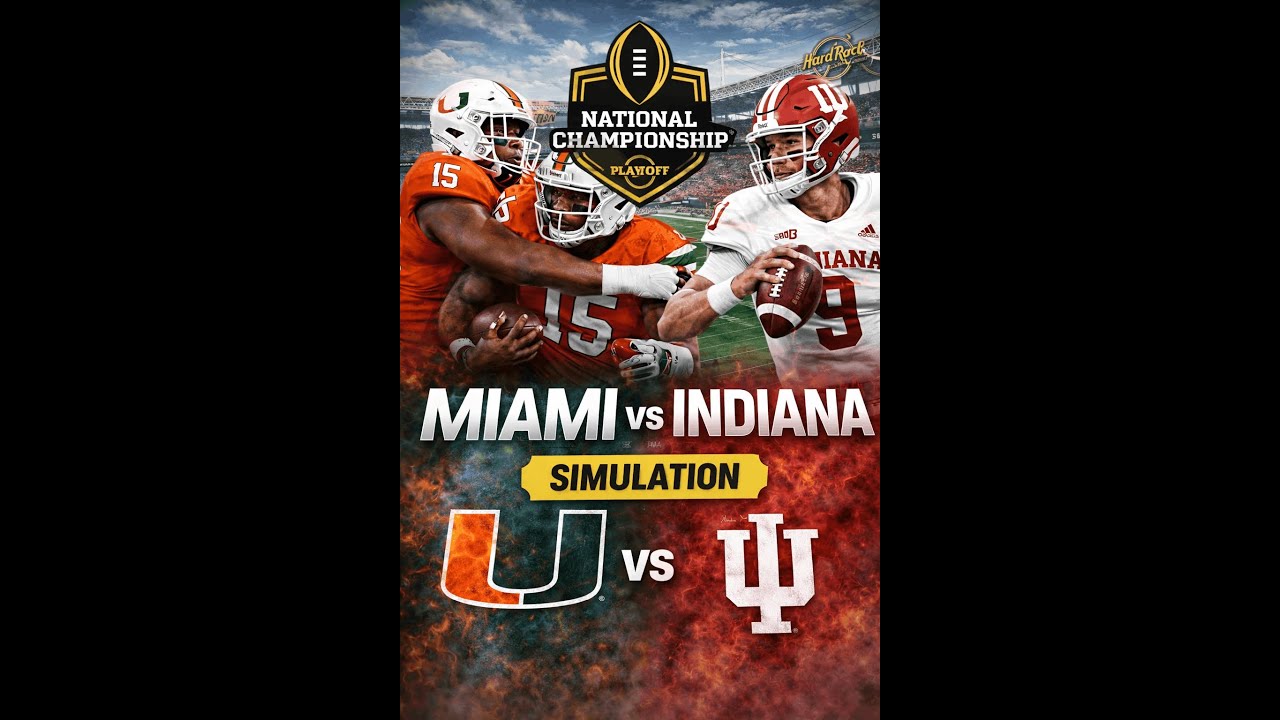 Miami vs Indiana – National Championship Simulation | NCAA Football 26
