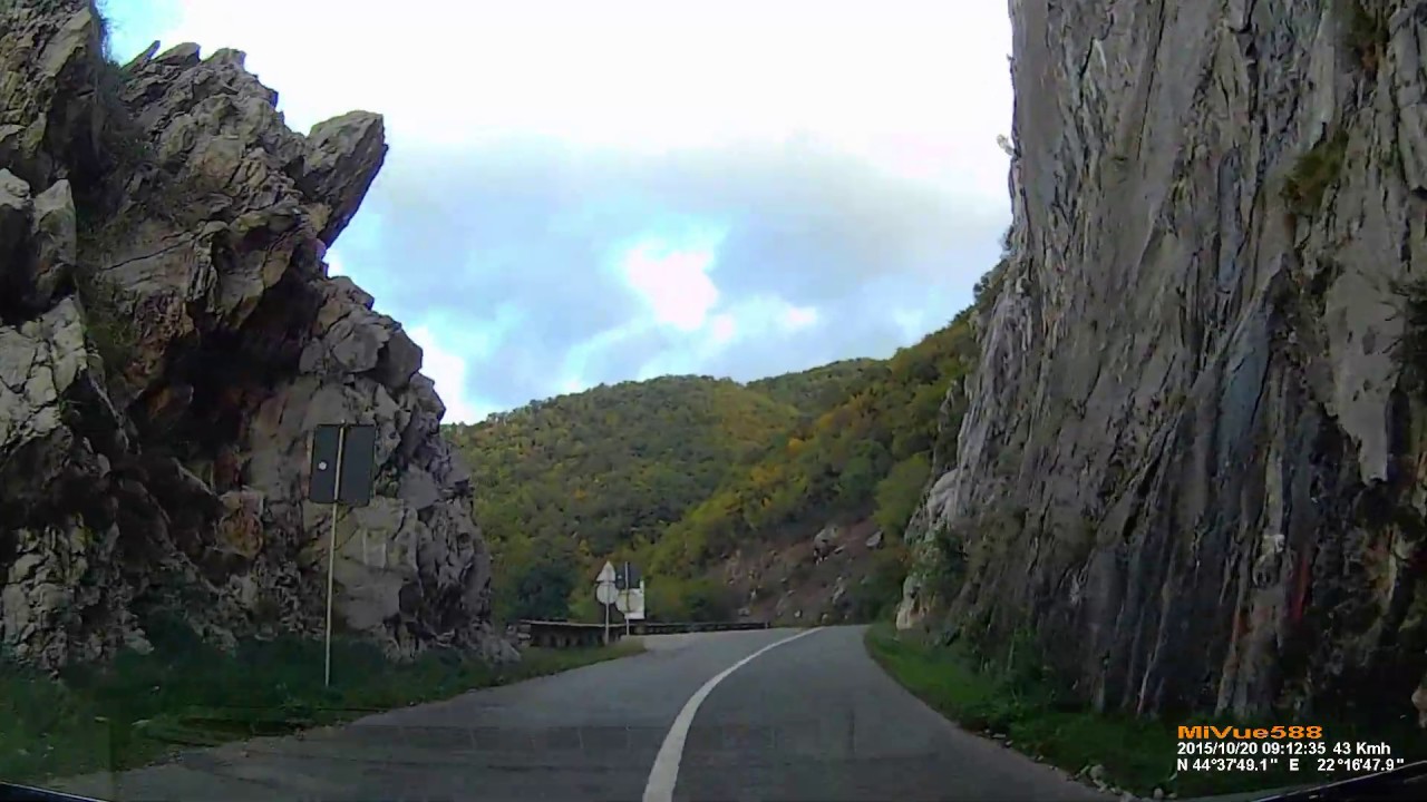 Romania: DN57 Orsova - Moldova Veche, driving along the Danube through The Iron Gates Gorges
