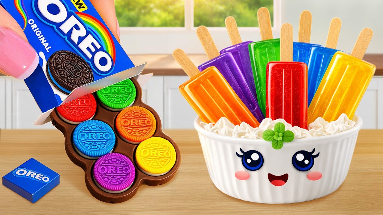 💙Delicious Ice Cream vs Oreo Cake Recipe💙Perfect Mini Rainbow Chocolate Treats | Tiny Cake Master