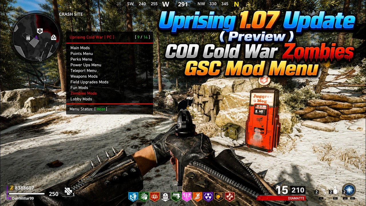 Uprising 1.07 Update ( Preview ) COD Cold War Zombies GSC Mod Menu