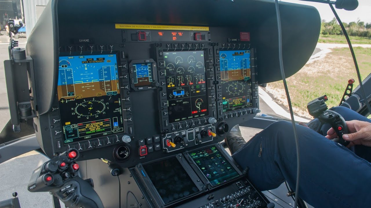 Aterrizaje desde la cabina del H145 D3 LV-KAE