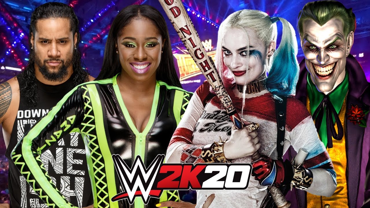*WWE 2K20* THE JOKER & HARLEY QUINN vs JIMMY USO & NAOMI