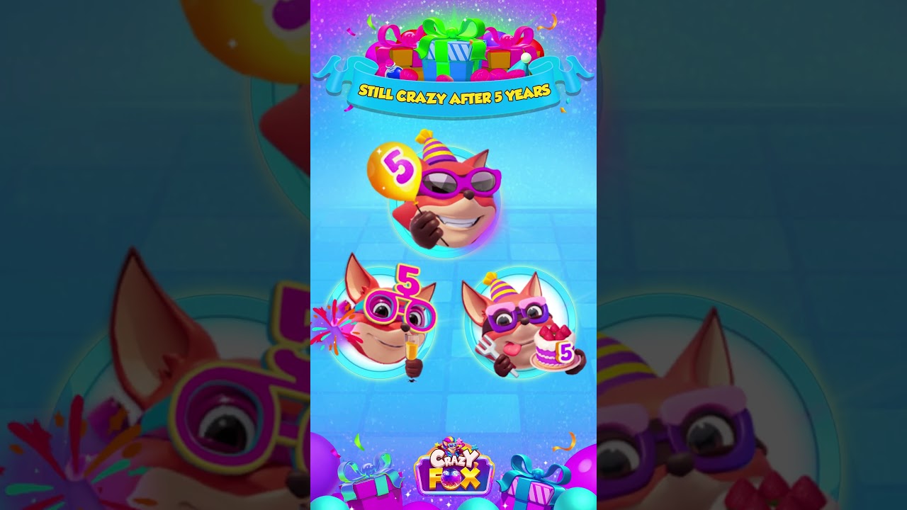 🎉 Fox's 5th Birthday Sticker Flash! Party Time!  | @CrazyFox