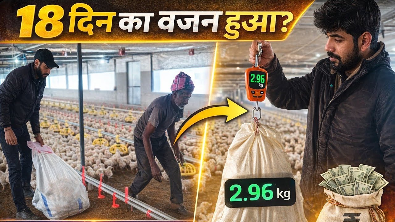 18 Day में कितना वजन हुआ #ecpoultryfarm 