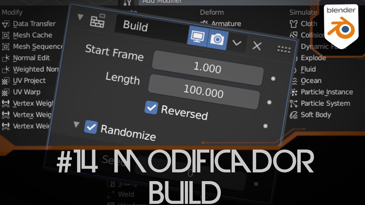 #14 Build Modifier en Blender 2.9 - Modificadores Blender