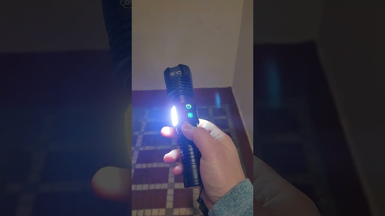 Фонарь Белый Лазер с двумя боковыми подсветками