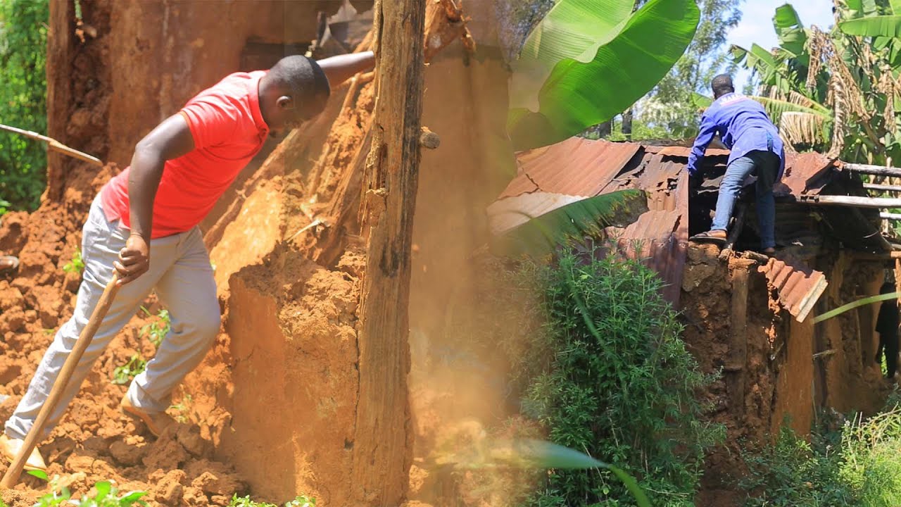 Kakasungura kicks off building a house for family that has been living like Wild animals 