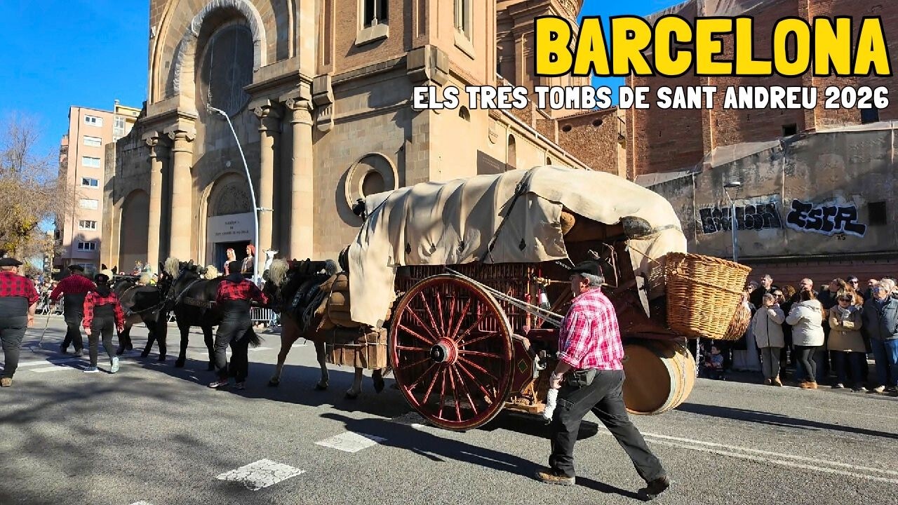 TRES TOMBS DE SANT ANDREU Barcelona 2026 | Cavalcada Sant Antoni Abat 2026 | 98a Edició