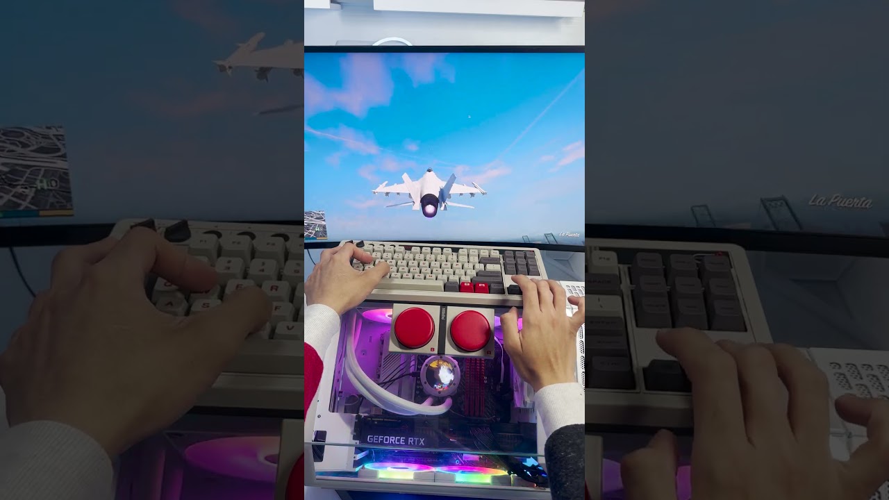 8BitDO Retro Mechanical Keyboard With Big Buttons  #8bitdo #retrogaming #setup #pc #gtav