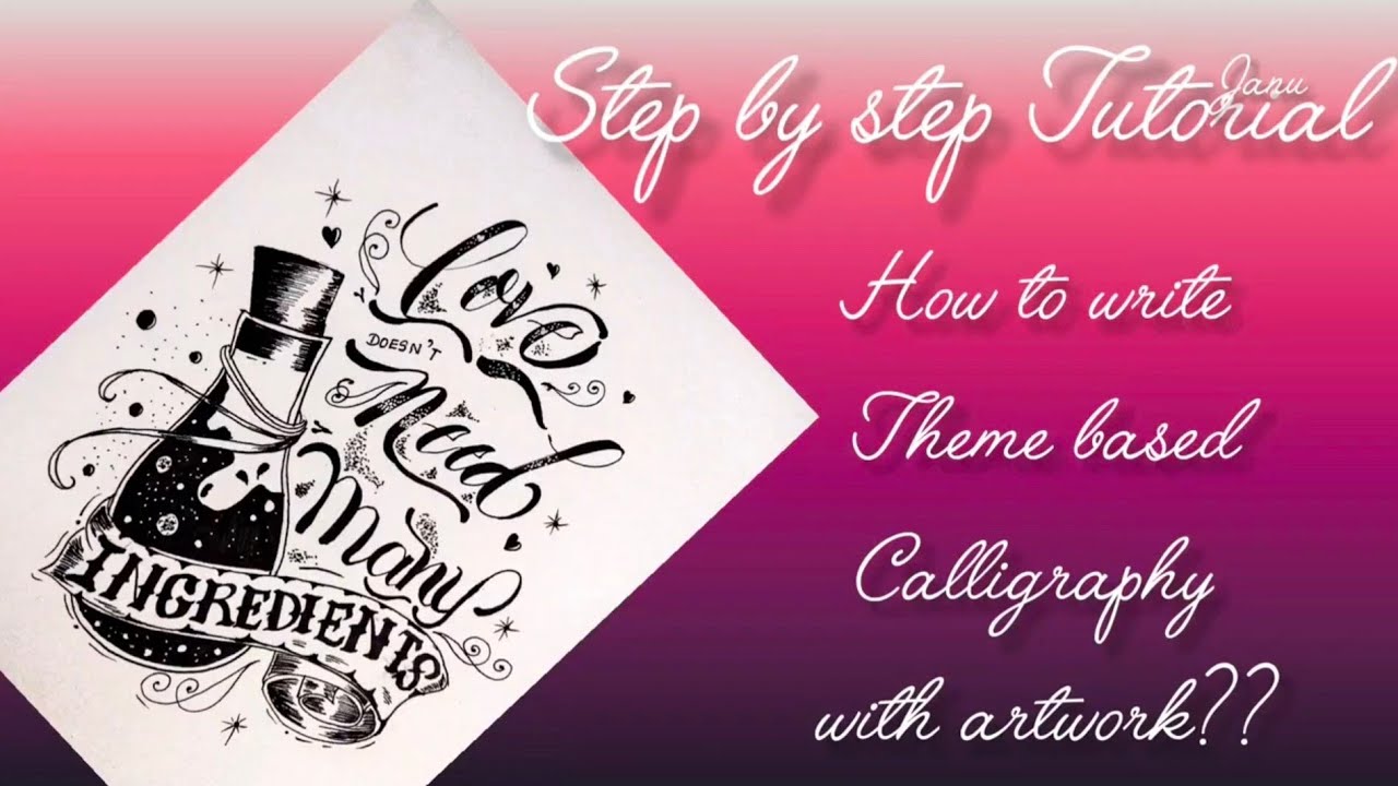 Calligraphy with drawing ??? @Anu_art_26 #calligraphy #tamil #trending #viralvideos #youtubevideo 