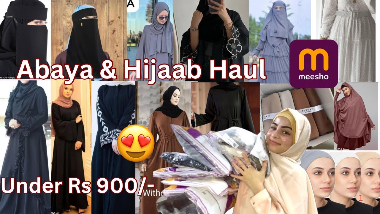 Meesho Abaya & Hijaab Haul Under 900/- | Hijab combo | Jibab & Khimar #abaya #hijabstyle #meeshohaul