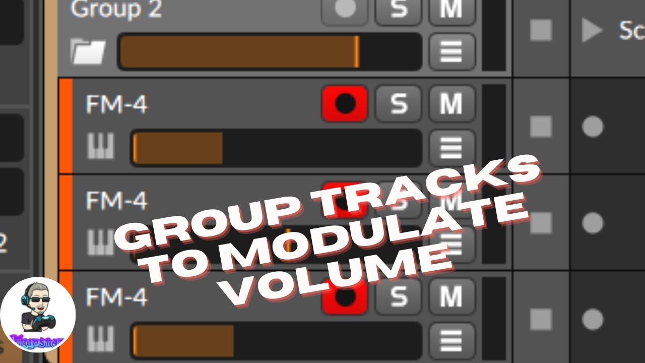 Grouping track in Bitwig to help module/macro Volume