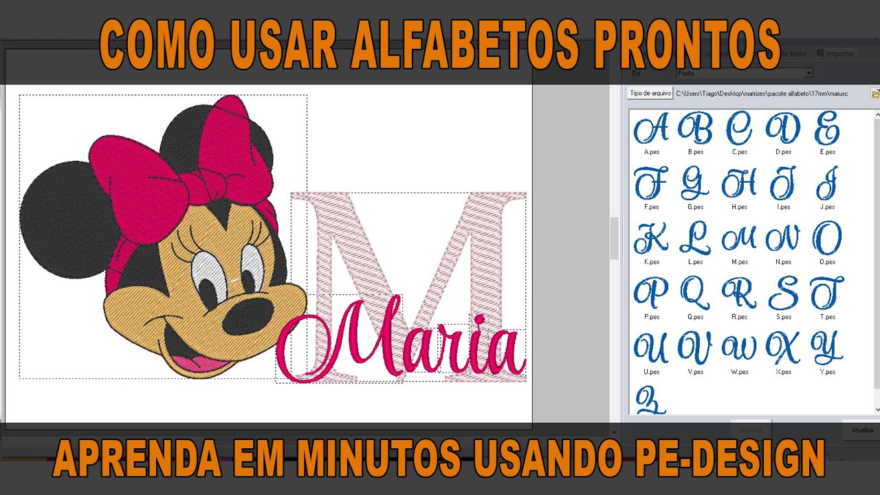 Tutorial: Matriz usando alfabetos no PE Design