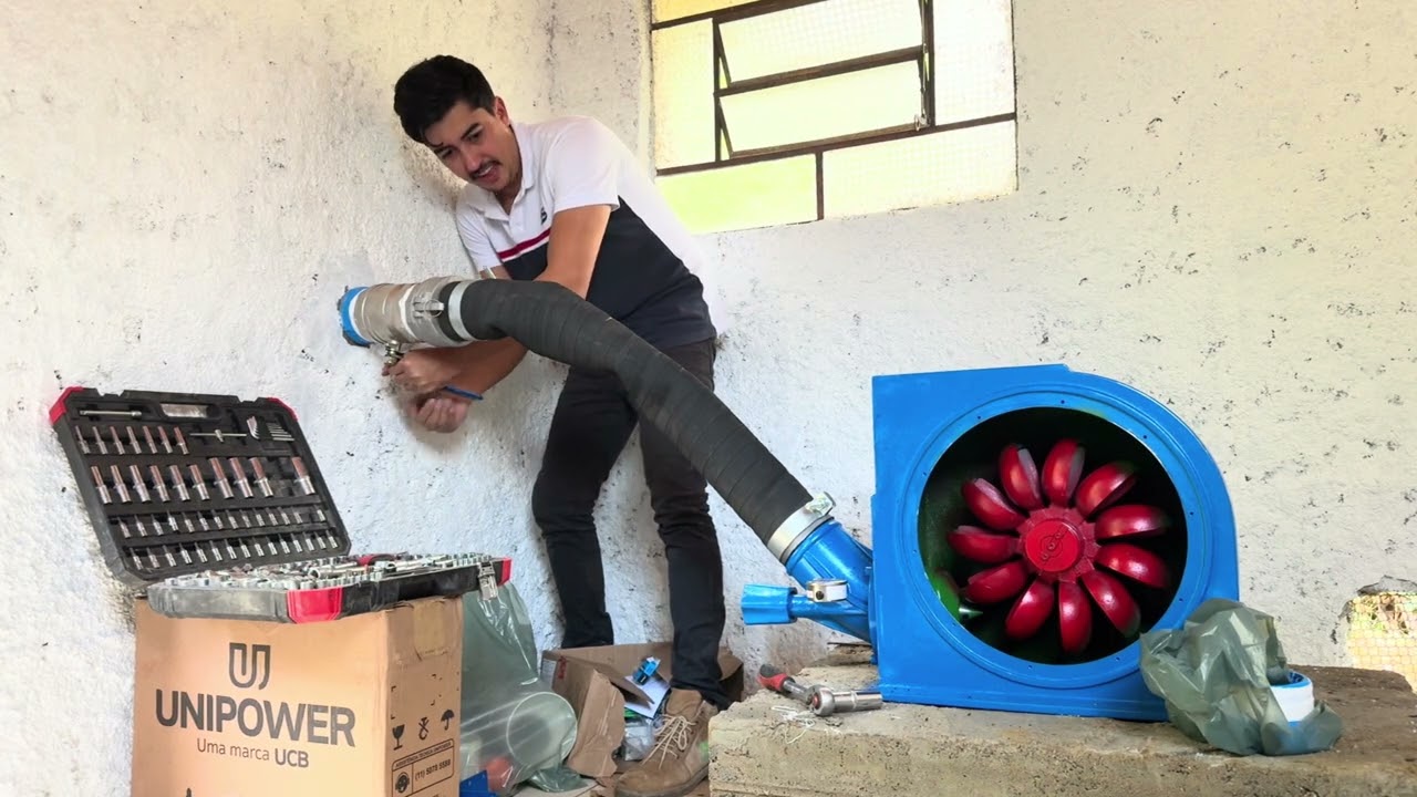 Micro central hidrelétrica sistema off grid- VLOG 3 