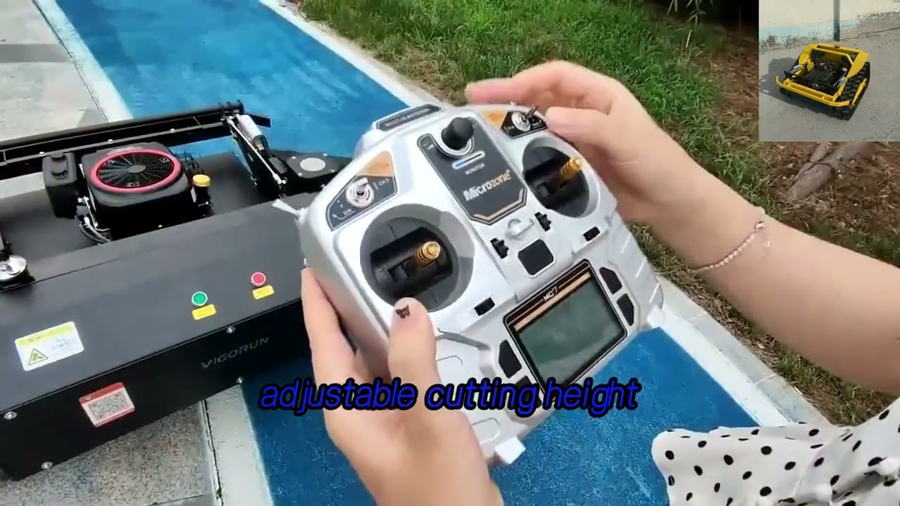 best quality tank crawler remote controlled lawn mower made in China #rcmower  #remotecontrolmower