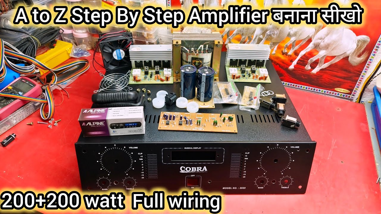 Step By Step 200+200W Amplifier बनाना सीखो || घर पर बनाओ 400 Watt Amplifier || DIY 400W Amplifier 