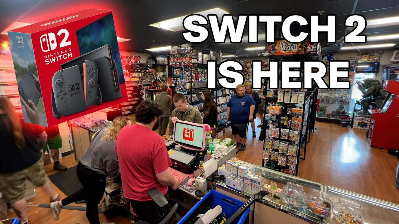 Nintendo Switch 2 Release at a Mom and Pop Game Store