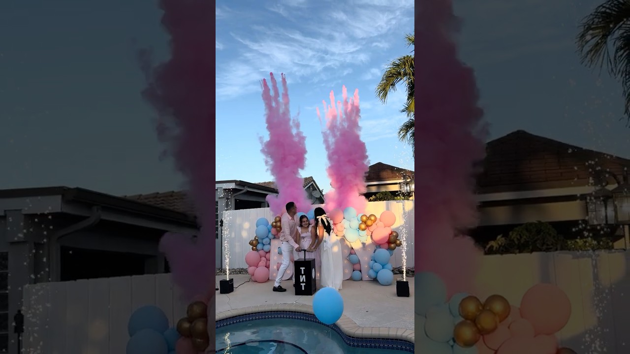 Beautiful Tnt Powder Blasters gender reveal show.💕✨🎉 #genderrevealideas
