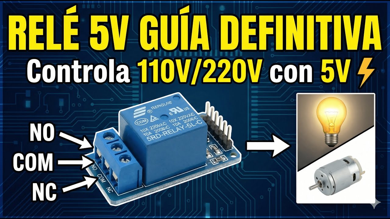 C&oacute;mo conectar un M&oacute;dulo Rel&eacute; 5V: Gu&iacute;a completa y Pruebas (NA/NC)