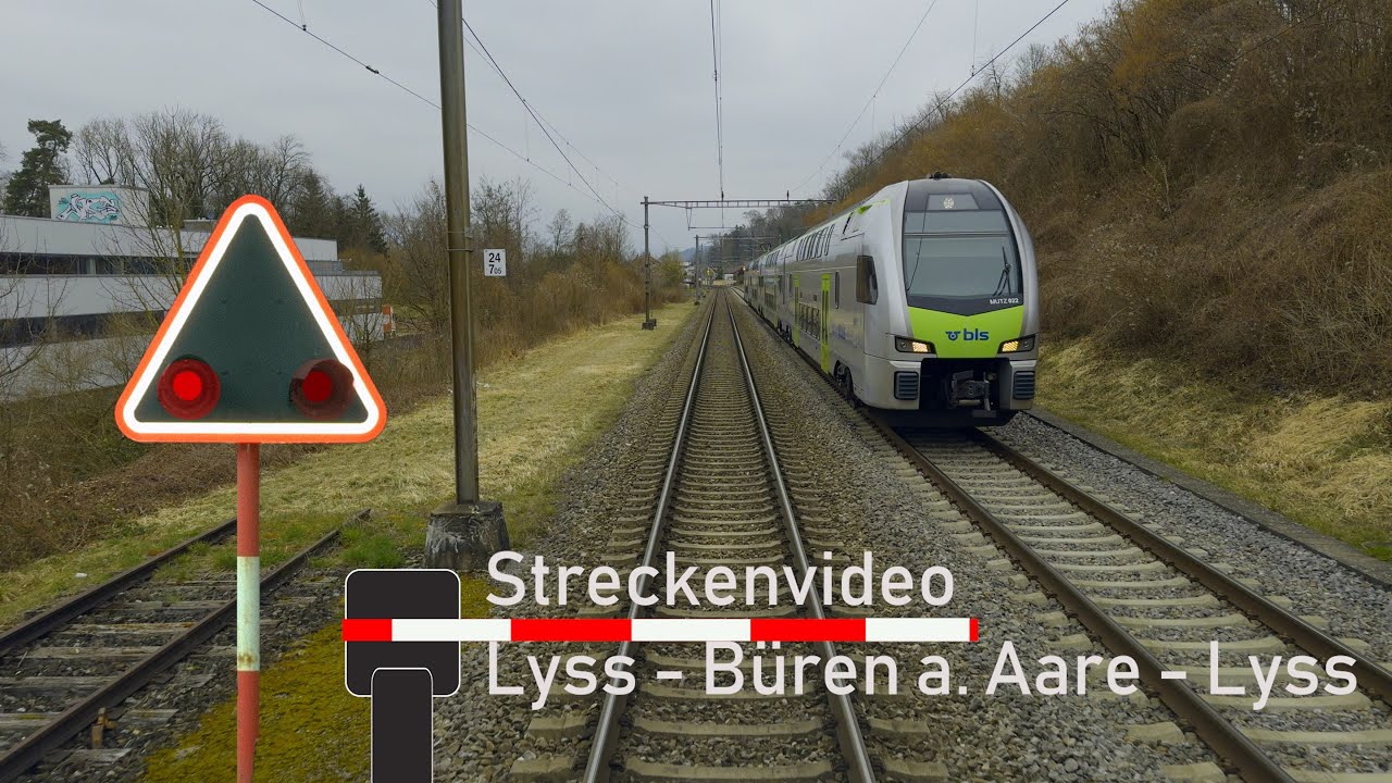 Führerstandsmitfahrt / Cab ride S36 Lyss - Büren a. Aare - Lyss 🚃 (BLS RABe 525 NINA)