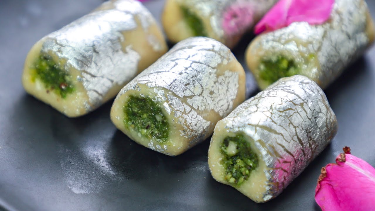 Episode 1 - Kaju Pista Rolls - Diwali Recipe - Cashew Pista Roll