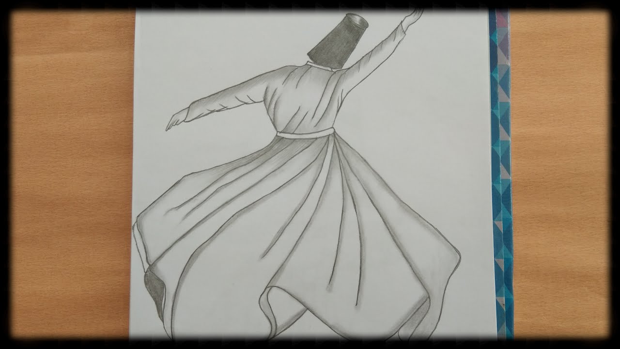 How to draw a Sufi Sketch / Sufi Sketching / Step by Step Sketching / Easy way to draw