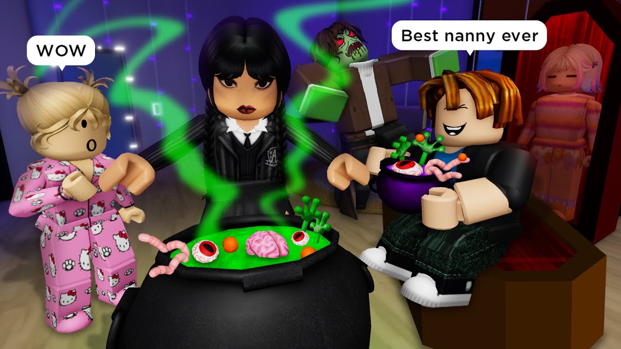 BABYSITTER 3: WICKED WEDNESDAY 👩🏻&zwj;🎓 Roblox Brookhaven 🏡 RP - Funny Moments